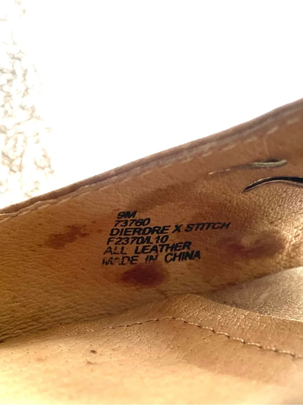Frye Deirdre Stitch Tan Wedge Ankle Strap Size 9